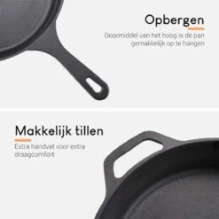Ocina Gietijzeren Pan – ø30,5cm - Skillet - Koekenpan – Hapjespan – Koekenpan Inductie – Koekenpannenset - Gietijzeren Pan Bbq - Gietijzer -Pot Verkoopwinkel 1200x1200 404
