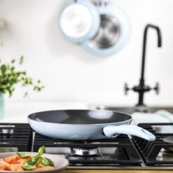 VitaVerde Expert Koekenpannenset Ø 20cm + Ø 24cm + Ø 28cm - Lichtblauw - Inductie - PFAS-vrij -Pot Verkoopwinkel 1200x1200 630