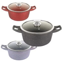 Royalty Line - Marble Soep/braadpan - Met Glazen Deksel Zwart - 20 CM. RL-BS20ML -Pot Verkoopwinkel 1200x1200 82