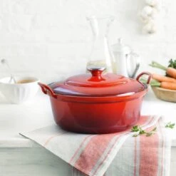 Le Creuset Braadpan Faitout Tradition Kersenrood - ø 24 Cm / 3 Liter -Pot Verkoopwinkel 1200x1200 977