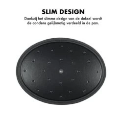 MOA Gietijzeren Braadpan - Inhoud 4,7 Liter - 29CM - Ovaal - Alle Warmtebronnen - Ook Voor Inductie - Gewicht 5,7 Kg - Zwart - C29B -Pot Verkoopwinkel 1200x1200 988