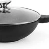Royal Swiss WK30 - Wokpan - Ø 30 Cm - Marmeren Coating - Inductie - Met Glazen Deksel - PFAS-vrijs - Zwart -Pot Verkoopwinkel 1200x499