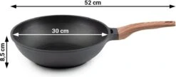 Rosmarino Black Line - Wokpan - Ø30cm - 100% PFAS & PFOA Vrij - Gegoten Aluminium - Non-stick Minerale Coating - Ergonomische Handgreep - Geschikt Voor Alle Warmtebronnen & Vaatwasser -Pot Verkoopwinkel 1200x525 1