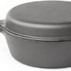 Nuovva 2-in-1 Gietijzeren Steelpan En Braadpan Of Grillplaat Met Dubbel Functie Koekenpan Deksel - 3 Liter - 26cm -Pot Verkoopwinkel 1200x527 1