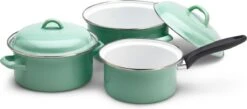 Lite-Body Magus Pannenset 4-delig - Emaille - Olijf Groen - Inductie -Pot Verkoopwinkel 1200x528