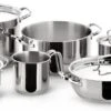 Lagostina Sfisiosa Acciaio SFIZIOSA ACCIAIO 10-delig (hoge Kookpan 22 Cm + Kookpan 18/22 Cm + Hapjespan 24 Cm + Steelpan 14 Cm + Melkpot 12 Cm + Deksels 14/18/22/24 Cm) -Pot Verkoopwinkel 1200x559