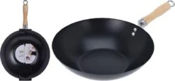 Excellent Houseware Wok Ø30cm Non Stick Zwart Houten Handvat 30 Cm - Pan - Koken - Eten - Keuken -Pot Verkoopwinkel 1200x560 2
