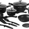 Pannenset - Kookpan - Inductie - 15 Delig Marmeren Coating - Zwart -Pot Verkoopwinkel 1200x596 2