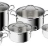 Tefal Intuition Pannenset 5-Pannen Kookset - Steelpan Ø 16 Cm, Kookpan 18/20/24 Cm, Soeppan 22 Cm - Zilver -Pot Verkoopwinkel 1200x597