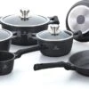 Herenthal Inductie Pannenset - Luxe 10-delige Koekenpanset - Voor Alle Warmtebronnen - Met Glazen Deksels En Koudgrepen - Zwart -Pot Verkoopwinkel 1200x613