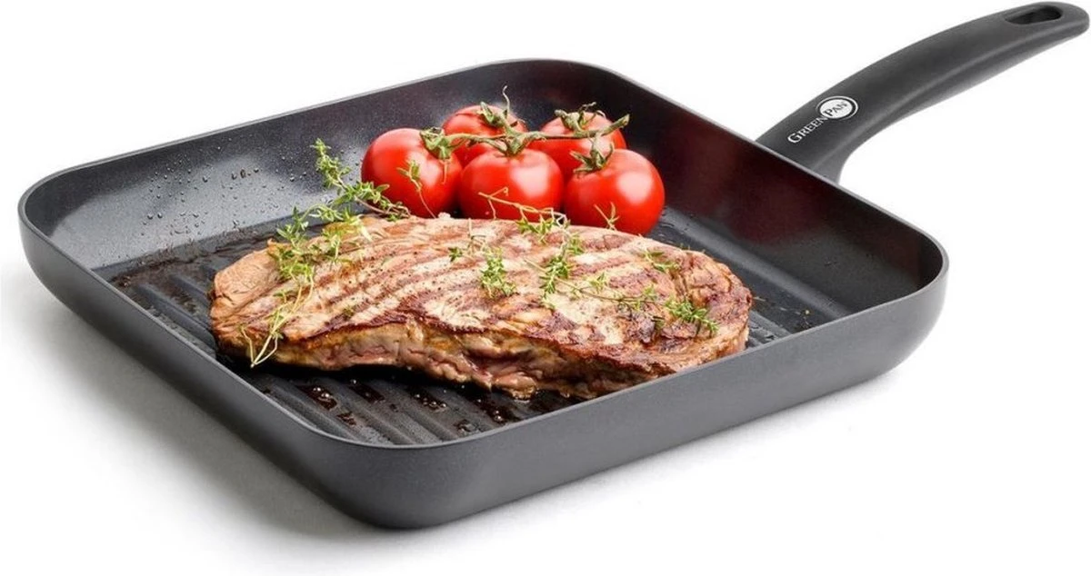 GreenPan Cambridge Grillpan 28cm - Zwart - Inductie - PFAS-vrij 5 GreenPan Cambridge Grillpan 28cm - Zwart - Inductie - PFAS-vrij - Afbeelding 3