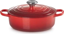 Le Creuset - Gietijzeren - Lage Braadpan - 24cm - Kersenrood -Pot Verkoopwinkel 1200x653 1
