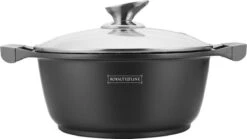 Royalty Line - Marble Soep/braadpan - Met Glazen Deksel Zwart - 20 CM. RL-BS20ML -Pot Verkoopwinkel 1200x675 2