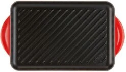 Le Creuset - Gietijzeren Grillplaat - 32x22cm - Kersenrood -Pot Verkoopwinkel 1200x685 3