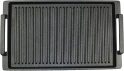 Eurolux Grillplaat Met Grepen - 41 X 24 X 2.5 Cm - Zwart - Aluminium - Geschikt Voor Alle Warmtebronnen -Pot Verkoopwinkel 1200x689 3