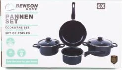 Benson Pannenset 6 Delig - Carbon Staal 0,8 Mm Met Glazen Deksels -Pot Verkoopwinkel 1200x691 3