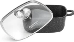 Edënbërg Stonetec Line - 8-delige Luxe Pannenset Van Gesmeed Aluminium - Zwart -Pot Verkoopwinkel 1200x694