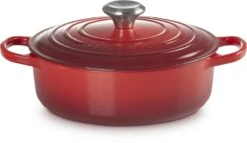 Le Creuset - Gietijzeren - Lage Braadpan - 24cm - Kersenrood -Pot Verkoopwinkel 1200x695 3
