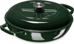 Navaris Gietijzeren Stoofpan Met Deksel- 3,5 Liter Gietijzeren Ovenschaal Van Email - Geschikt Voor Alle Warmtebronnen - Groen -Pot Verkoopwinkel 1200x716 1