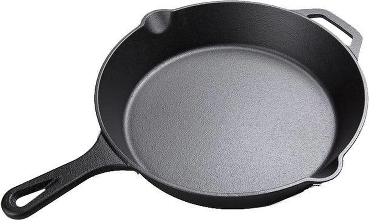 Koock Amsterdam® Skillet Gietijzer - Koekenpan - Geschikt Voor Alle Warmtebronnen Incl. BBQ En Inductie 11 Koock Amsterdam® Skillet Gietijzer - Koekenpan - Geschikt Voor Alle Warmtebronnen Incl. BBQ En Inductie - Afbeelding 9