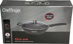 Cheffinger Wokpan Met Deksel - 32cm - Zwart - Pan - Keukenaccessoires -Pot Verkoopwinkel 1200x730 2