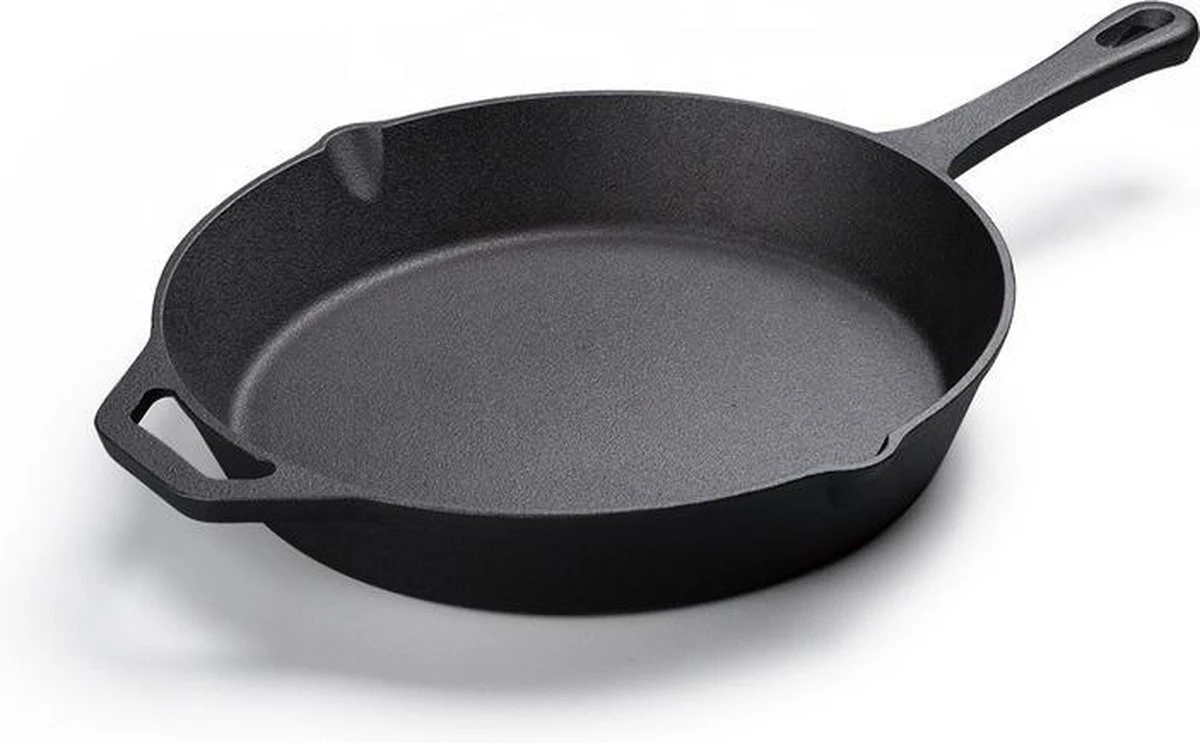 Koock Amsterdam® Skillet Gietijzer - Koekenpan - Geschikt Voor Alle Warmtebronnen Incl. BBQ En Inductie 3 Koock Amsterdam® Skillet Gietijzer - Koekenpan - Geschikt Voor Alle Warmtebronnen Incl. BBQ En Inductie