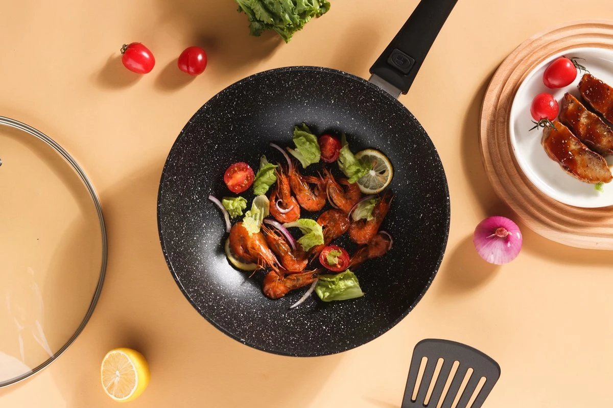 Royal Swiss® - 33-delige Pannenset Inductie - Pannensets - Afneembare Handgreep - Glazen Deksel - Geschikt Voor Oven - PFAS-vrij 4 Royal Swiss® - 33-delige Pannenset Inductie - Pannensets - Afneembare Handgreep - Glazen Deksel - Geschikt Voor Oven - PFAS-vrij - Afbeelding 2