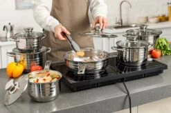 Swiss Pro + Pannenset - 12 Delig - RVS - Roestvrijstalen Kookgerei 18/10 -Pot Verkoopwinkel 1200x799 2