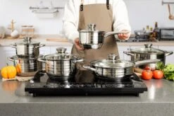 Swiss Pro + Pannenset - 12 Delig - RVS - Roestvrijstalen Kookgerei 18/10 -Pot Verkoopwinkel 1200x799 4