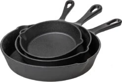 Blackwell Koekenpannenset - Gietijzer - ø 16, 20 En 25 Cm - Zonder Anti-aanbaklaag