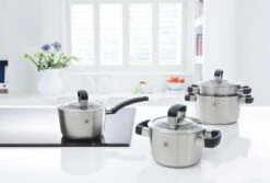 BK Conical Cool Glas Pannenset - 4-delig - RVS - Glazen Deksel - Inductie -Pot Verkoopwinkel 1200x813