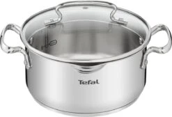 Tefal Duetto+ Pannenset -10 Delig- 5 Pannen - Kookpannenset - Zilver - Afdruipdeksels -Pot Verkoopwinkel 1200x816