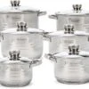 Edënbërg Classic Line - RVS Luxe Pannenset 12 Delig - Voorzien Van 9-Laags Bodem! -Pot Verkoopwinkel 1200x870