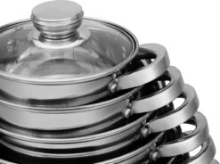 Edënbërg Classic Line - RVS Luxe Pannenset 12 Delig - Voorzien Van 9-Laags Bodem! -Pot Verkoopwinkel 1200x892
