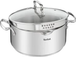 Tefal Duetto+ Pannenset -10 Delig- 5 Pannen - Kookpannenset - Zilver - Afdruipdeksels -Pot Verkoopwinkel 1200x893