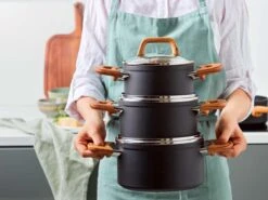 Gero Mark Kookpannenset - 4-delig - Zwart - Houtlook Grepen - Inductie - PFAS-vrij -Pot Verkoopwinkel 1200x900 12