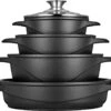Smile 10-Delige Pannenset - Anti Aanbaklaag - Vaatwasser Bestendig - Zwart - MGK-17 -Pot Verkoopwinkel 1200x902 7