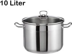 Haushalt Soeppan Met Glazen Deksel - 10 Liter- RVS -Pot Verkoopwinkel 1200x905 15