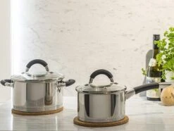 Sola Pannenset Venice - 4 Delig - Ø 16,16,18,20 Cm - Zilver - RVS - Sandwichbodem -Pot Verkoopwinkel 1200x906 3