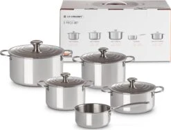 LE CREUSET - RVS Plus - Pannenset 5-delig -Pot Verkoopwinkel 1200x915 1