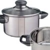 Haushalt 21303 - Kookpan - RVS - 16cm Met Glazen Deksel -Pot Verkoopwinkel 1200x929