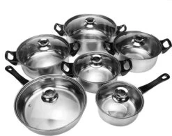 KitchenPrince 12-Delige Pannenset RVS - Pottenset - Kookpannen - Koekenpan - Steelpan - Bakpan - PFAS-Vrij - Pannenset - Pannenset Inductie - Antiaanbaklaag - Koekenpannenset -Pot Verkoopwinkel 1200x946 5