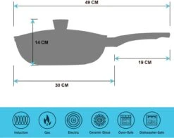 Marble Coating Wokpan Inductie - Met Glazen Deksel - Zwart - 30 Cm 14 Marble Coating Wokpan Inductie - Met Glazen Deksel - Zwart - 30 Cm -Pot Verkoopwinkel 1200x952 1