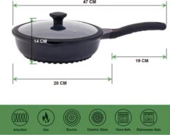 Wokpan - Multifunctionele 3 In 1 Pan Met Deksel + Wok + Hapjespan 28 Cm -Pot Verkoopwinkel 1200x953