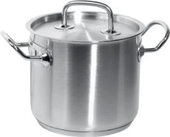 Hendi RVS Kookpan Hoog 5 Liter Kitchen Line + Deksel -Pot Verkoopwinkel 1200x966
