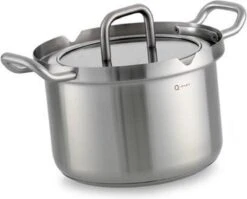 BK-Q-Linair Master Glas Kookpan 18 Cm - RVS - Glazen Deksel - Veilig Afgietsysteem - Inductie -Pot Verkoopwinkel 1200x967