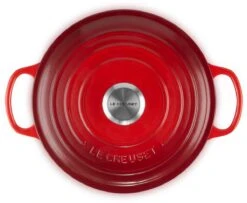 Le Creuset - Gietijzeren - Lage Braadpan - 24cm - Kersenrood -Pot Verkoopwinkel 1200x988 2