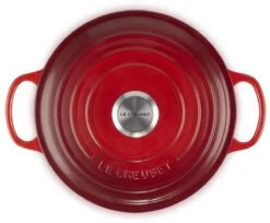 Le Creuset - Gietijzeren - Lage Braadpan - 24cm - Kersenrood -Pot Verkoopwinkel 1200x989 2