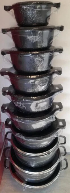 Royalty Line - Marble Soep/braadpan - Met Glazen Deksel Zwart - 20 CM. RL-BS20ML -Pot Verkoopwinkel 438x1200