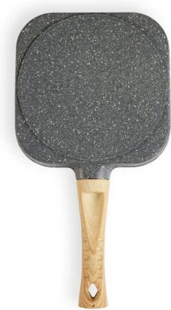 Magnani - Eierpan - 4 Bakplaten Van ⌀ 8 Cm - Voor Gas- En Elektrische Kookplaten - Aluminium - Houten Handvat - 38 X 18.7 X 2 Cm -Pot Verkoopwinkel 661x1200 1